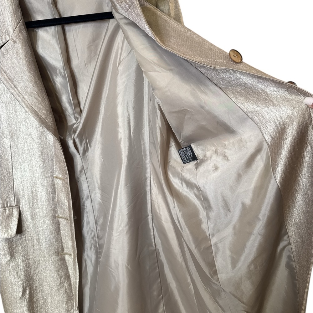 Kasper Gold Metallic Trench Coat - Picture 9 of 10